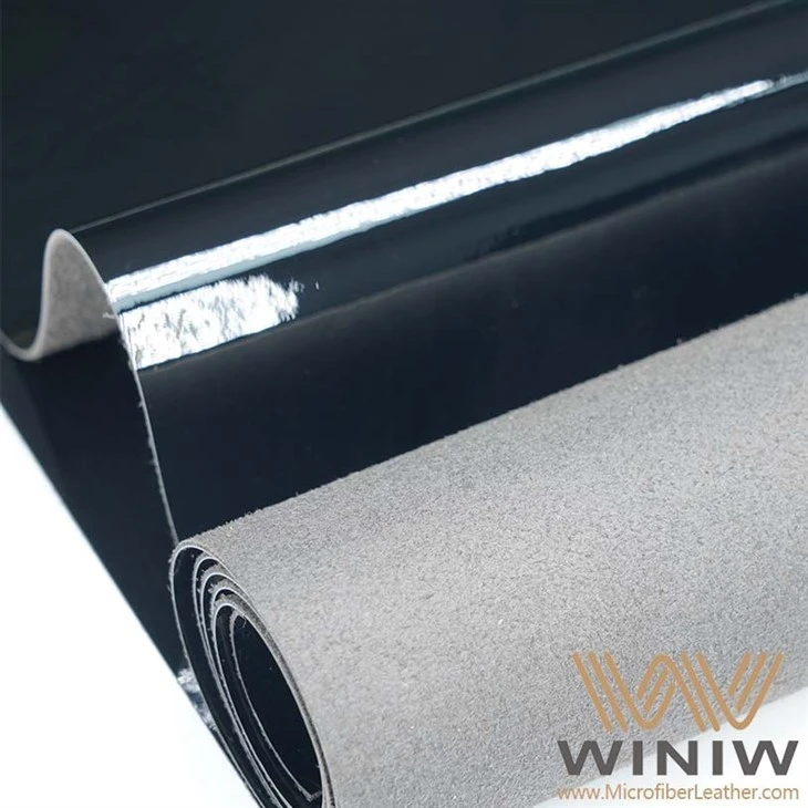 Metallic Blue Patent Vinyl Material